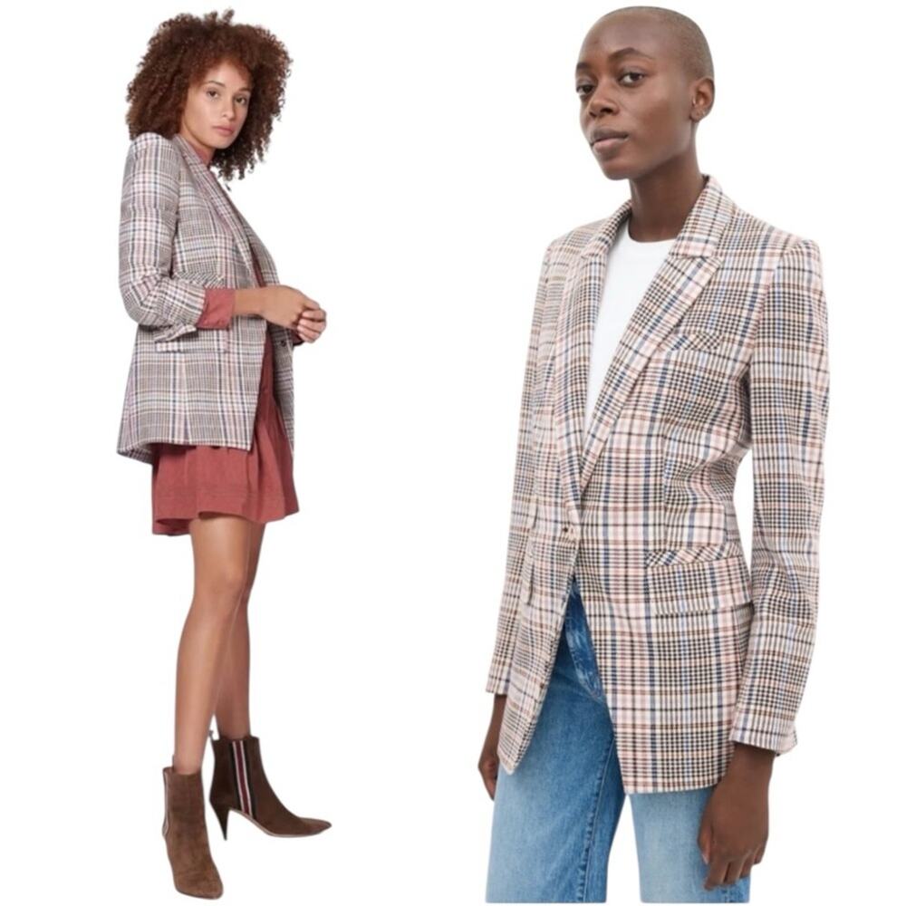 VERONICA BEARD Fuller Plaid Single Breasted Dickey Blazer